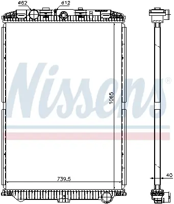 NISSENS 614470 Motor Su Radyatoru Daf Xf 105 (Cercevesız)   (Mt) 1861737