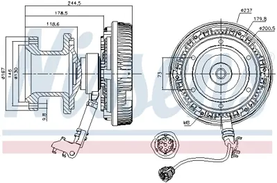 NISSENS 86053 Fan Govdesı Vısco Mercedes Actros   96- A5412002122