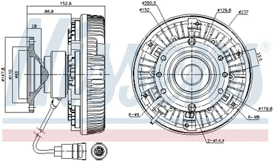 NISSENS 86028 Fan Govdesı Elektrıklı Daf Xf95 Euro 3 1680936