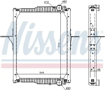 NISSENS 65475 Motor Su Radyatoru Renault Mıdlum 240   280-12   280-18 06>   Volvo Fl - Fl Iı 240-340 09>  (Mt) (Ce 85000665