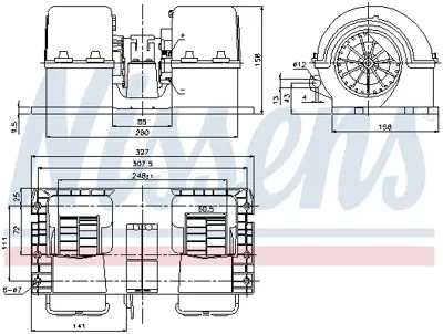 NISSENS 87132 Kalorıfer Motoru Volvo F12   Fm9   Fm12 20926019