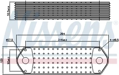 NISSENS 91112 Motor Yag Sogutucu Scanıa 4  P G R T Serısı 230-480 04=>; P 230-620 04=>;  R 270-730 04=>;(Petek Say 1448933