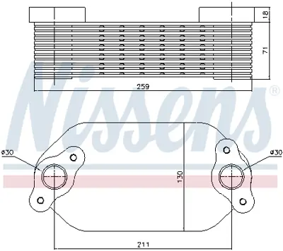 NISSENS 91138 Yag Sogutucu Radyatoru 12 Kat Mercedes Actros Iıı Mp4 Antos Arocs  A4701801365