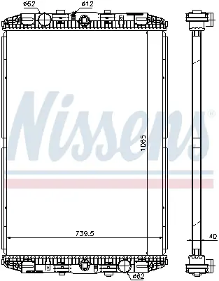 NISSENS 614170 Motor Su Radyatoru Daf Xf 95 (Cercevesız)   (Mt) 1858774