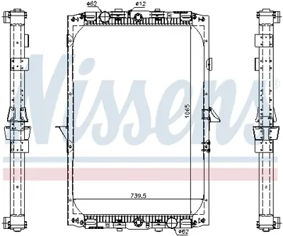 NISSENS 61417A Motor Su Radyatoru Daf Xf 95 Fa   95 Fad   95 Fak   95 Far   95 Ft   95 Xf (Cercevelı)   (Mt) 1858774R