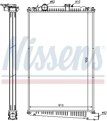 NISSENS 614420 Motor Su Radyatoru Daf Cf 85 Fa   Cf 85 Far   Cf 85 Fag   Cf 85 Fat   Cf 85 Fac   Cf 85 Fax   Cf 85  1954990