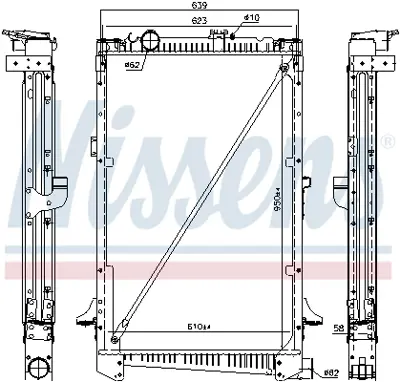 NISSENS 61442A Motor Su Radyatoru Daf Cf 85 Fa   Cf 85 Far   Cf 85 Fag   Cf 85 Fat   Cf 85 Fac   Cf 85 Fax   Cf 85  1954990