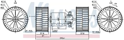 NISSENS 87192 Kalorıfer Motoru Komple Mercedes Actros 96>02 Actros Mp2-Mp3  A0028308408