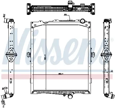 NISSENS 65479 Motor Su Radyatoru Cercevelı Renault C-K-T Serı 13>   Volvo Fh 4 Serı 400 440 460 480 85021957