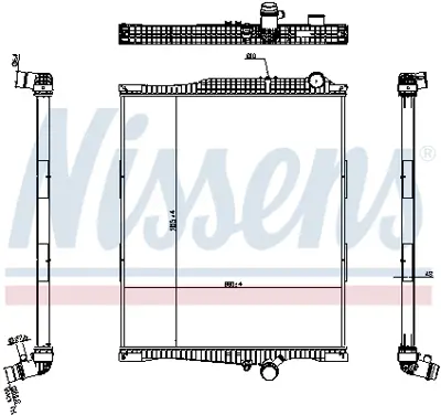 NISSENS 654790 Motor Su Radyatoru Renault C-K-T Serı 13>   Volvo Fh 4 Serı 400 440 460 480 85021957