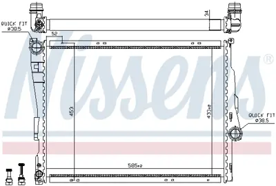 NISSENS 60782 Motor Su Radyatoru Otm.Sanz Bmw E46 Z4 E85 M43 M42 M52 M57 17119071518