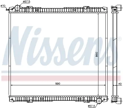 NISSENS 640670 Motor Su Radyatoru Scanıa P-G-R-T Serı 04> P340-P380-P420-P480-P560-G340-G420-G480-R340-R380-R420-R4 1784616