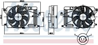 NISSENS 85917 Fan Motoru Davlumbazlı Ford Focus Iıı  Ford C Max 11> 17  1.6 Tdcı  (12v) 8V618C607EE