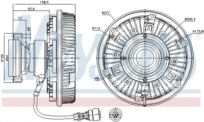 NISSENS 86081 Vısco Fan Göbegı Tek Volvo Fh-Fm Renault Kerax 460   500 85013142