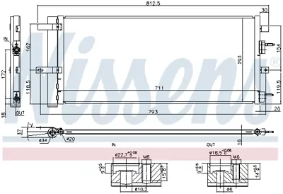 NISSENS 940626 Klima Radyatoru (Kurutucu Ile) Ford Galaxy Mondeo V S Max 2.0 Tdcı 15=> (At Mt) DG9H19710AE HG9H19710CA