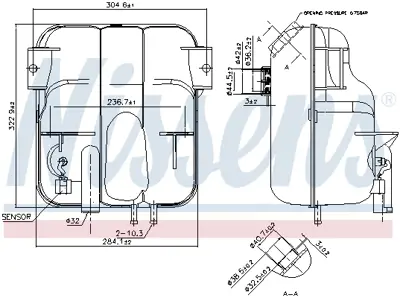 NISSENS 996023 Imbusat Deposu Volvo B12 06> B9 05> Fh 400-440-480-500-520 05> 420-460-540 09> Fh Iı 12> Fh12 420 93 7401676576