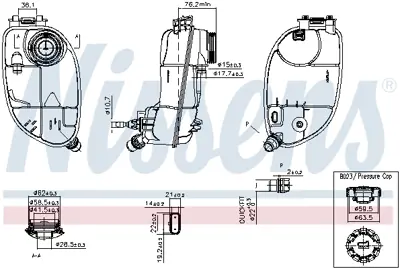 NISSENS 996265 Radyator Yedek Su Deposu X156 13> W176 13>18 W246 11>18 C117 13>18 A2465000049