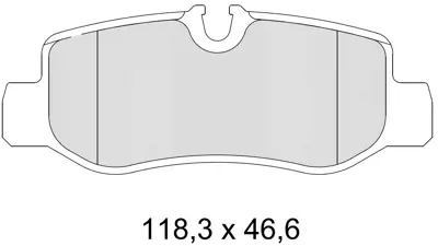 BESER 4398 Fren Balatası Arka V-Class W447 14> Vıto W447 14> GM A4474200120 , GM A4474206700 , GM A4474200320