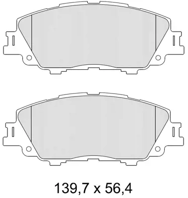 BESER 4401 Fren Balatası On Toyota Corolla Yarıs Cross 2020-> GM 04465-02480 , GM 04465-12670 , GM 04465-02460