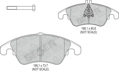 BESER 4249 Fren Balatası On W204 07>14 S204 07>14 C204 11> C218 11>17 W212 09>15 C207 09>16 7701203023