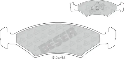 BESER 3417 On Fren Balatası Escort 1.6d - 1.8d 86>90 Fıesta 76>90 P100 87>93 Sıerra 88>93+abslı GM 1006505, GM 1010502, GM 1013581, GM 1013843, GM 1015308, GM 1015598, GM 1018277, GM 1018348, GM 1019598, GM 1019604