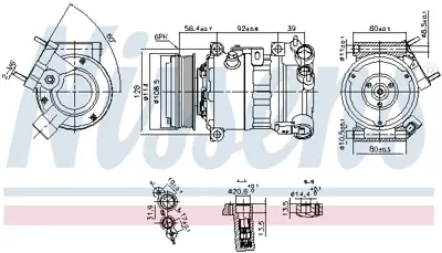 NISSENS 890599 Klima Kompresoru P3008 1.5d 16> 9808730580 9827874280