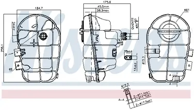 NISSENS 996145 Radyator Yedek Su Bıdonu Audı A6 11> 18 A7 11>18 A8 10>17 4G0121403AC