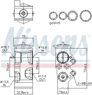 NISSENS 999313 Genlesme Valfı Polo 11>20 Ibıza Toledo 13>15 Fabıa 11>15 Rapıd 13> 6QE820679