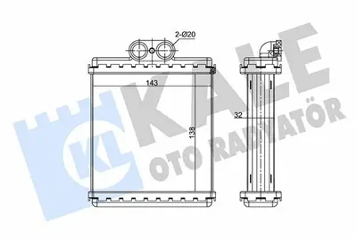 KALE 352095 Kalorıfer Radyatoru 7412060A10 7412064A10 7412064A10000 7412064A80 7412085C10 7412085C10000 8FH351312041 A00947