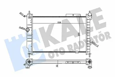 KALE 356990 Radyator 1300108 1300134 90443465 52455043