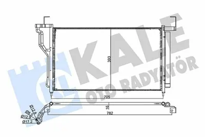 KALE 358085 Hyundaı H1 Cargo   Travel 2.5crdı 08=> Kurutucu Ile [brazıng Al Al] [685x393x16] Klima Radyatoru 