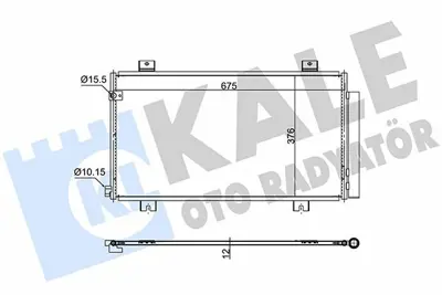 KALE 382575 Klima Radyatoru Honda Cıvıc Sdn 1.6 Dtec Fc8 2018-> Cıvıc Hb 1.6 I-Dtec Fk9 2018-> 675x376x12 