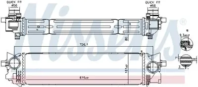 NISSENS 961265 Turbo Radyatörü Volvo S60-S90-V60-Xc60 31410892 31474506