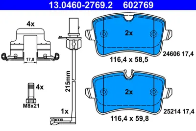 ATE 13 0460-2769 2 Arka Fren Balatası A6 (4g2) A6 Avant (4g5) 2,8 Fsı   2,8fsı Quattro   2,0tdı   3,0tdı   3,0tdı Quatt 101442009 4G0698151C 4G0698451 4G0698451A 4G0698451B 4G0698451C 4G0698451H 4G0698451J 4G0698451K 4G0698451L 4GD698451 4GD698451B 4H0698451A 4H0698451C 4H0698451D 4H0698451K 4H0698451L 4H0698451M 8K0698451B 9A769845100 L4GD698451