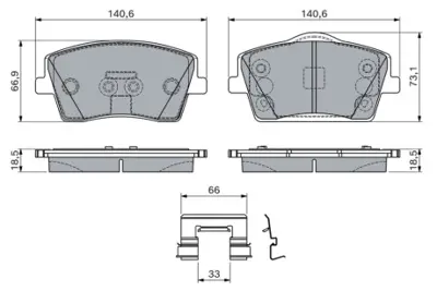 BOSCH 0986460144 Fren Balata Volvo Xc40 Ön  31471407 