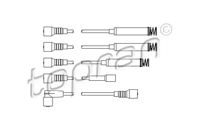 TOPRAN 202523001 Bujı Kablo Tk Astra F Vectra A Kadett E 2.0 1.8 8v (86 91) 300667 346667 83800 910301027 941125280680 986356801 CLS220 LUC4387