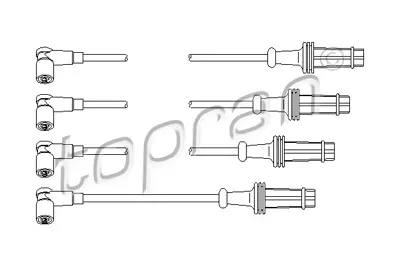 TOPRAN 721506001 Bujı Kablo Seti Peugeot 106 306 Partner 1,4ı Xsara 1,4ı 1,6ı Saxo 1,1ı 1,2ı 1,4ı 1,6ı 97> 1501374 346299 44281 49374 51278080 7285 849 85600 9280003 986357240 F00099C099 LUC7447