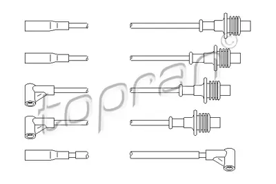 TOPRAN 721500001 Bujı Kablosu P205 87>98                         1500748 346649 44307 48748 600180 83320 8485 910301021 LUC4225