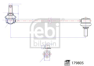 FEBI BILSTEIN 179805 Vıraj Askı Rotu Ön 9809090180 850010634 SLS9149 3998301 G71632 9790534 FDL7578 5111916 29833AP 59719