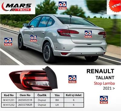 MARS M411232 M411232 Stop Sol Renault Talıant (2021->) (Duysuz) 265557082R