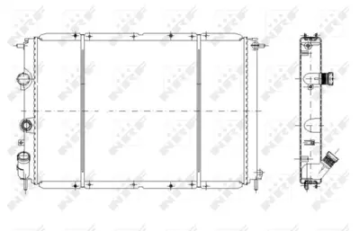 NRF 58106 Motor Radyator Megane Scenıc 1,9d   Dt   Tdı Klimalı (2 Sıra Cu+pl Sıstem)   (586x400x36) 1093113 43002203 58106A 63977A 731538 8660000488 8MK376710214 980RE13014 CR2203000S DRM23051 RA0230460 RTA2203