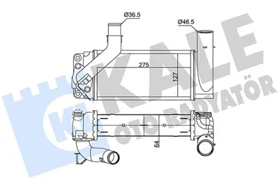 KALE 375650 Turbo Radyatörü 179000N040 DIT50007 96429 RA8280230 30245 TO4566 30787 179000N020 DIT50001 JD1270000920