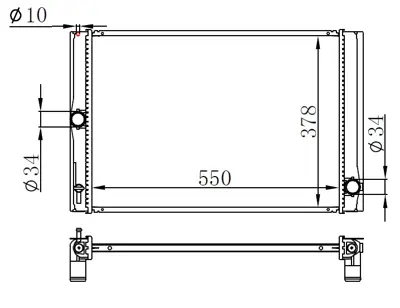 ORIS BTO519016 Su Radyatoru Brazıng Corolla D4d 07-> 550x370x16 Manuel Sanzuman 357498625B 331598625A 5428 26679 1275 QWB698 RK1010 VKBA1358 3662 191498625A