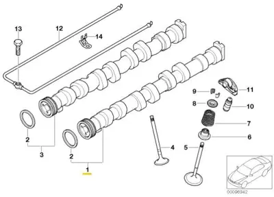 ESTAŞ 04030 Eksantrik Mılı Bmw E81 E46 E90 N40 N45 Emme GM 11317500935