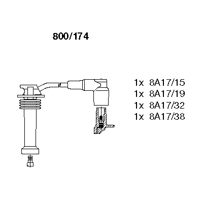 BREMI 800/174 Bujı Kablosu Takım 1U2J12280A1A