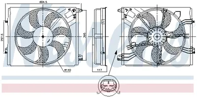 NISSENS 850050 Fan Motoru Davlumbazlı Megane Iv 15>talısman 16>  1.2 1.3 Tce 1.6 1.5 Dcı 214819674R 323083 4407747 696882