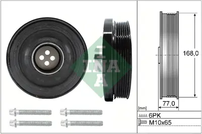 INA 544013020 Krank Kasnağı Bmw N47 E60 E87 E90 E92 E84 E83 11237823191 33077 7823191 80004879 DP109 DPV1090 FVD1013K TVD1140A VD1127