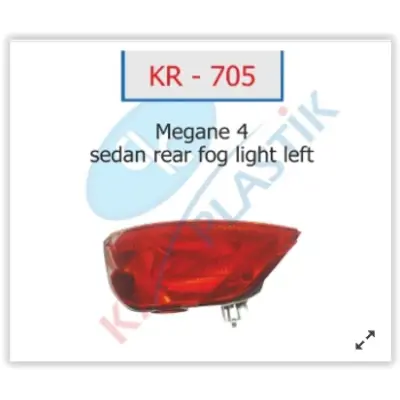 KAYA KR-705 Arka Sıs Far Lambası Sol < Sedan Model > Megane Iv 265855907R