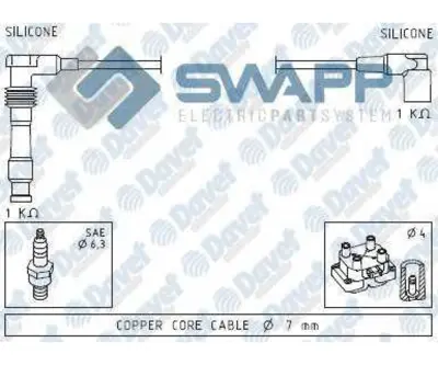 SWAPP 50114 Bujı Kablosu Nubıra 18 16v 03 20 16v 9704 X20sed   #### 96190263 8277 B986 300760 J5380905 986356986 ZEF672 16145090 36521 1038571SX