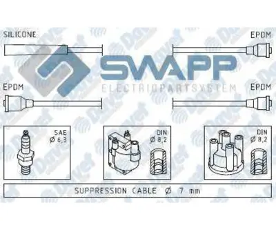 SWAPP 50134 Bujı+bobın Kablosu Vıtara 16 8v 8994   #### J5388004 3370060A10 19346534 JXXC801 3370060A20 11E8005JPN 1501415 49415 T602B 360415